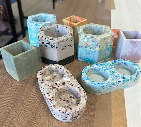 The Jesmonite Cactus & Candle Pots Workshop with Objectify in Easingwold